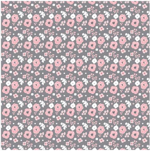 Stephen Joseph Muslin Blanket – Charcoal Flowers