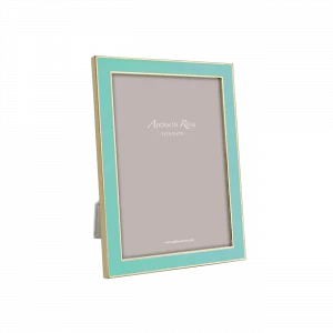 Addison Ross Pastel Turquoise Enamel & Gold 5x7 Photo Frame  