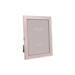 Addison Ross Silver Trime Light Pink Enamel 4x6 Frame
