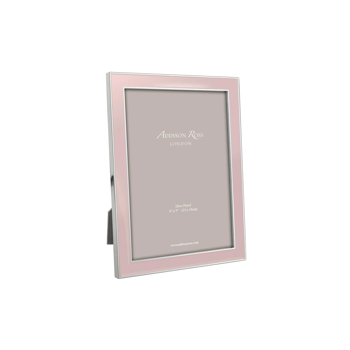 Addison Ross Silver Trime Light Pink Enamel 4x6 Frame