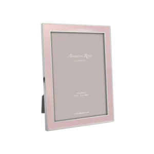 Addison Ross Silver Trime Light Pink Enamel 5x7 Frame