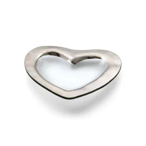 Annieglass Heart Medium Bowl - Platinum