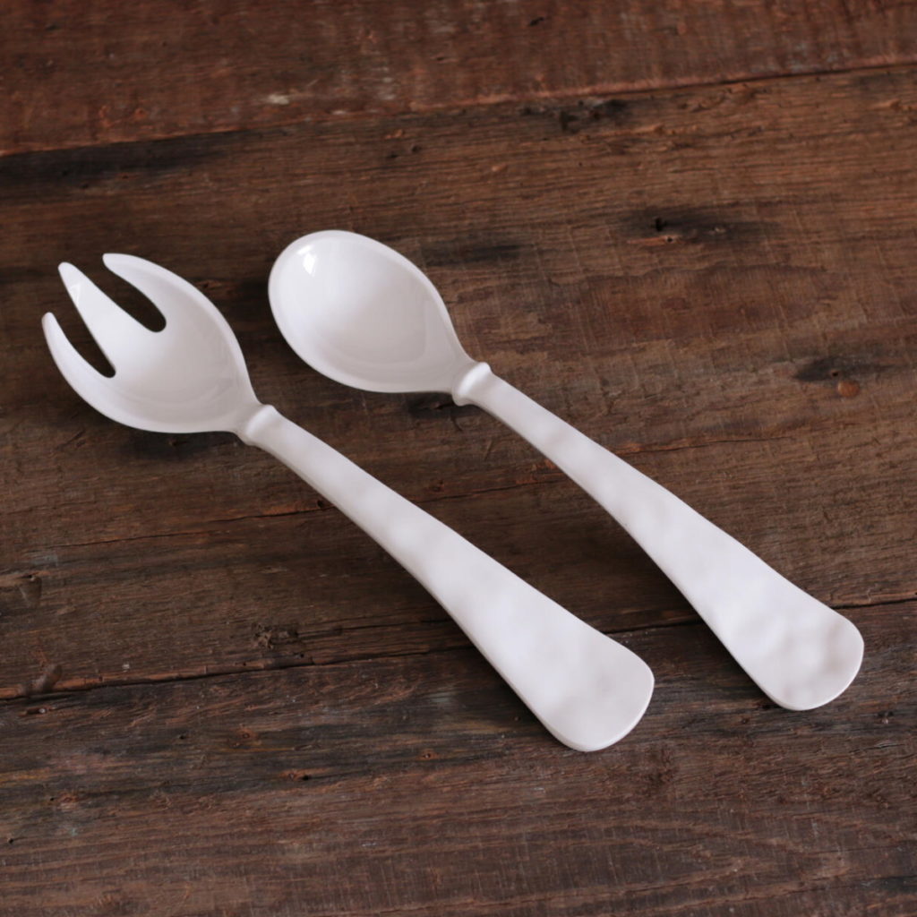 Beatriz Ball VIDA Havana Large Salad Servers - White