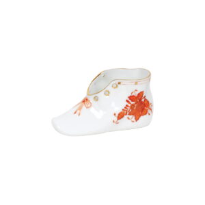 Herend Baby Shoe - Chinese Bouquet Rust