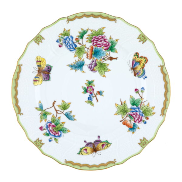 Herend Queen Victoria Green Dinner Plate