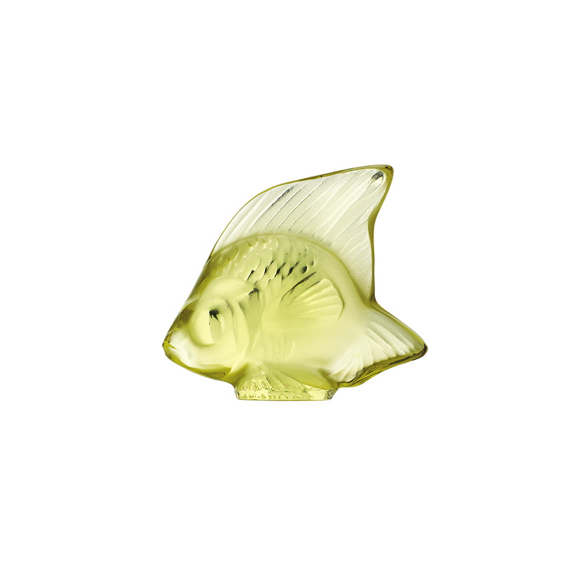 Lalique Fish Sculpture - Yellow Sun