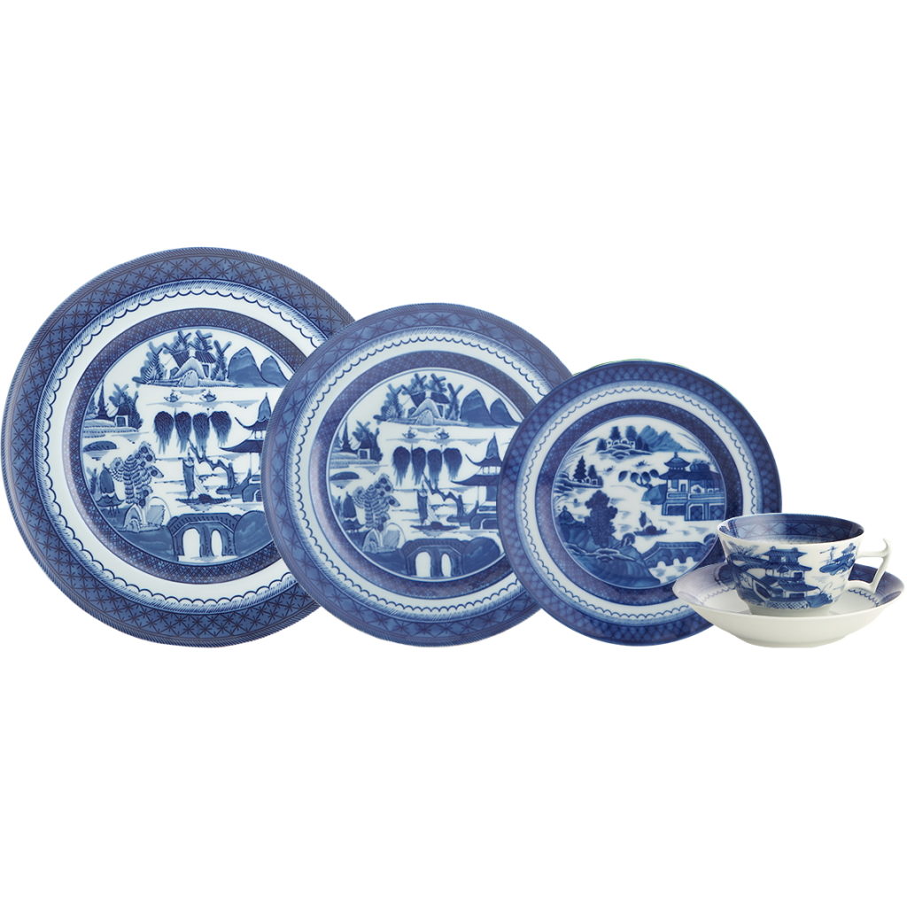 Mottahedeh Blue Canton 5pc Place Setting