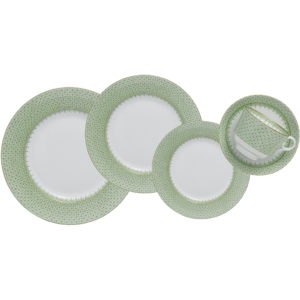 Mottahedeh Green Apple Lace 5 Piece Setting