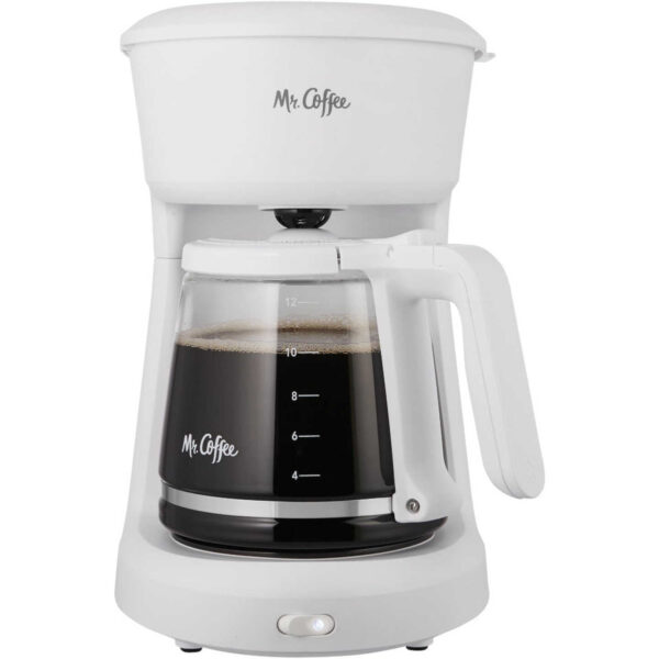 Mr. Coffee Simple Brew 12-Cup Coffee Maker – White