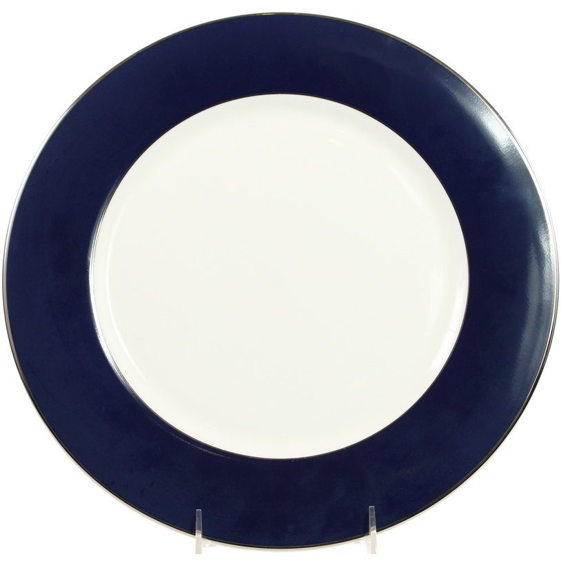 Pickard White Blue & Platinum Charger Plate