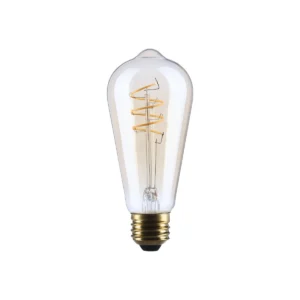 Satco 8W ST19 LED Vintage Amber Filament Dimmable Light Bulb