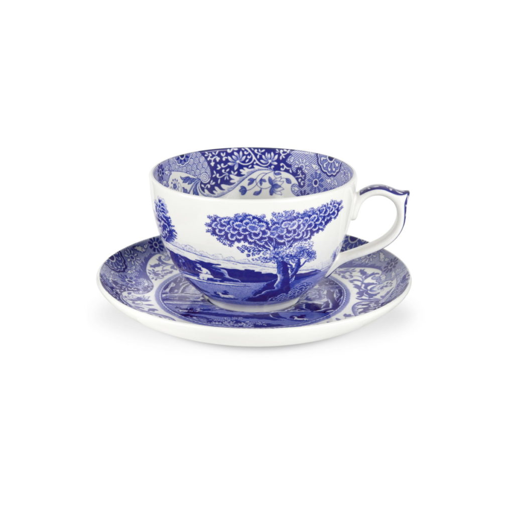 Spode Blue Italian Jumbo Cup and Saucer