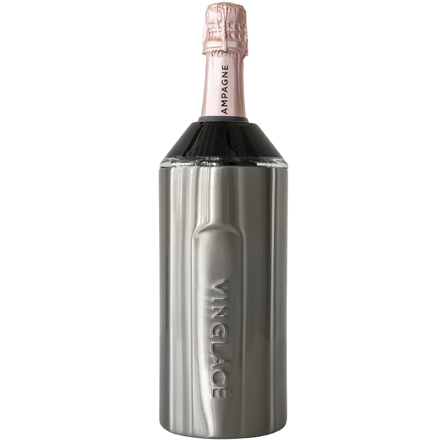 Vinglacé Wine Chiller - Stainless with Black Top