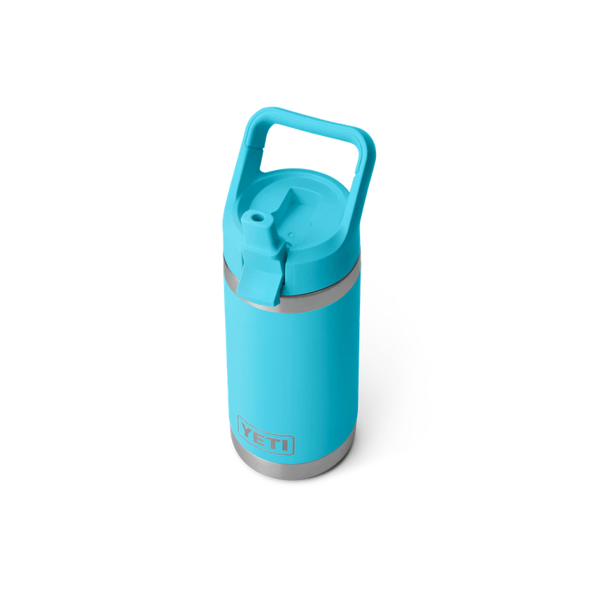 YETI Rambler Jr. 12 oz Reef Blue Double Wall Vacuum Insulated Stainless  Steel Water Bottle with Wide Mouth and Straw Lid 