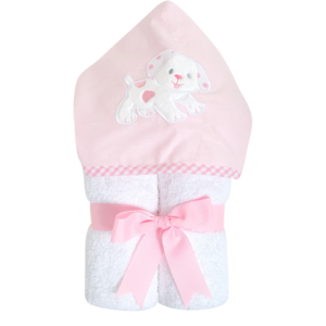3 Marthas Pink Puppy Hooded Towel  