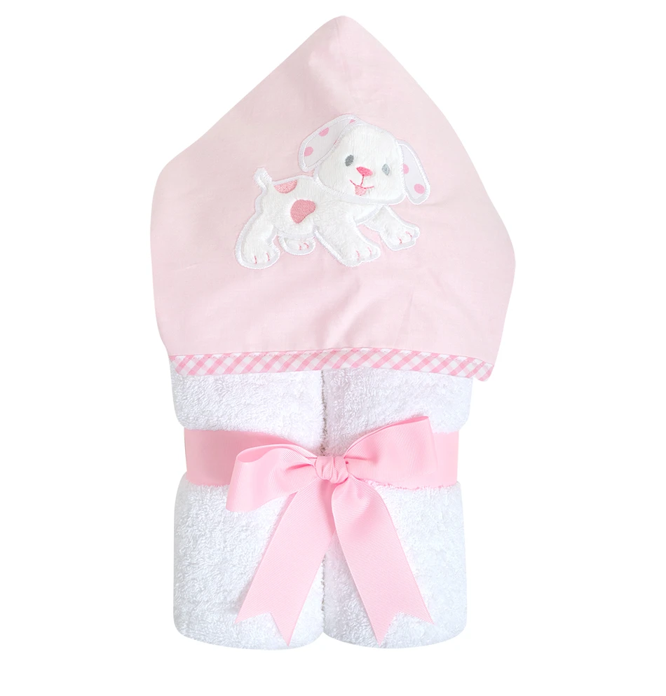 3 Marthas Pink Puppy Hooded Towel