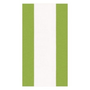 Bandol Stripe Guest Towel in Moss Green