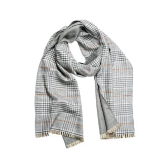 Sutton Gray Plaid Reversible Scarf