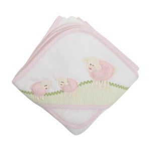 Lamb Boxed Hooded Towel Set - Pink  