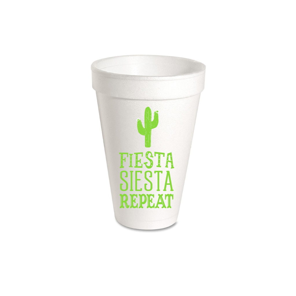 Fiesta Siesta Repeat Styrofoam Cups