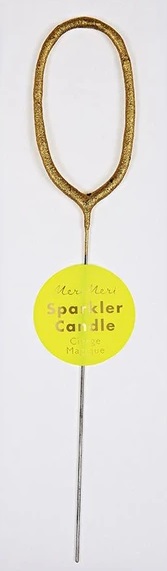 #0 Birthday Sparkler Candle