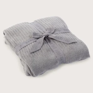 Barefoot Dreams CozyChic Lite Ribbed Throw - Pewter