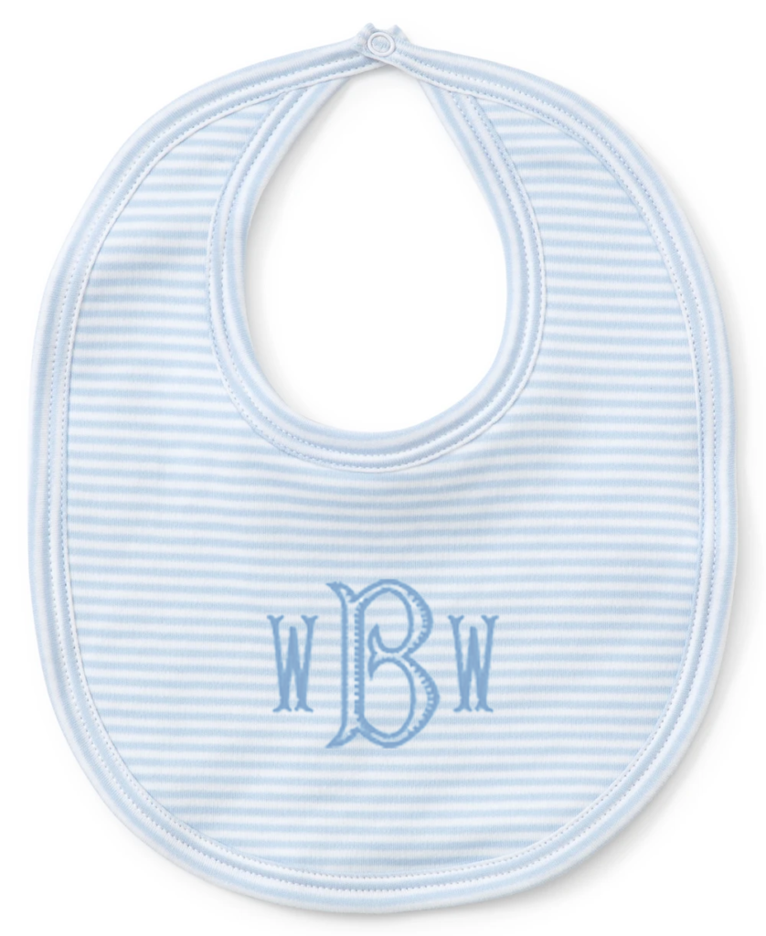 Kissy Kissy Blue Simple Stripes Bib