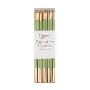 Green & Gold Birthday Candles