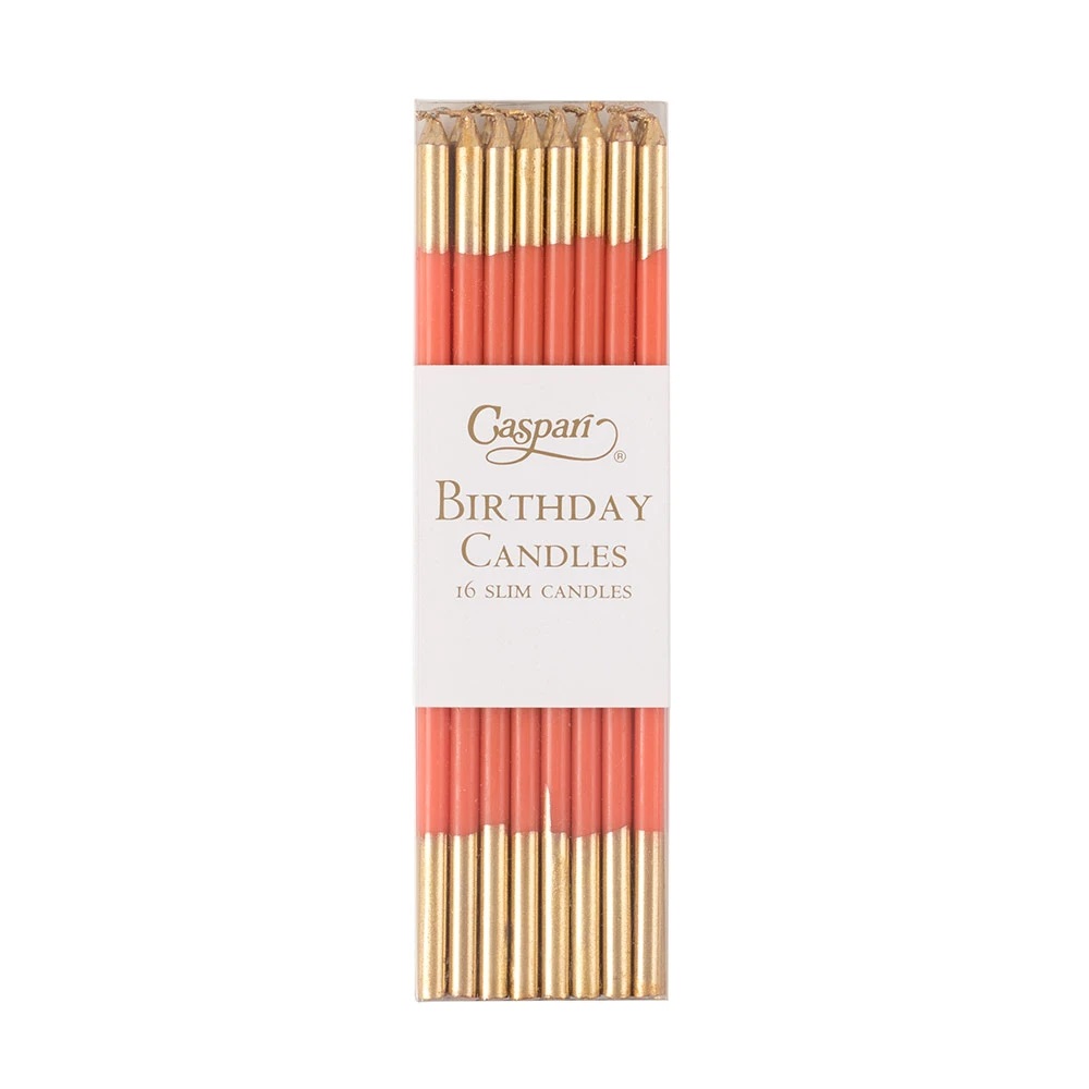 Orange & Gold Birthday Candles Berings