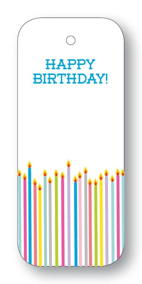 Happy Birthday Candles Gift Tags