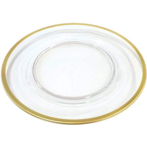 Caspari Acrylic Plate Charger with Gold Rim