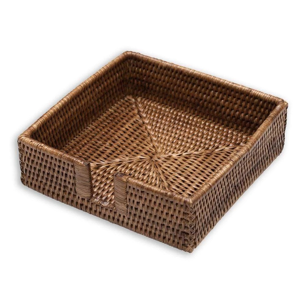 Dark Brown Rattan Luncheon Napkin Holder