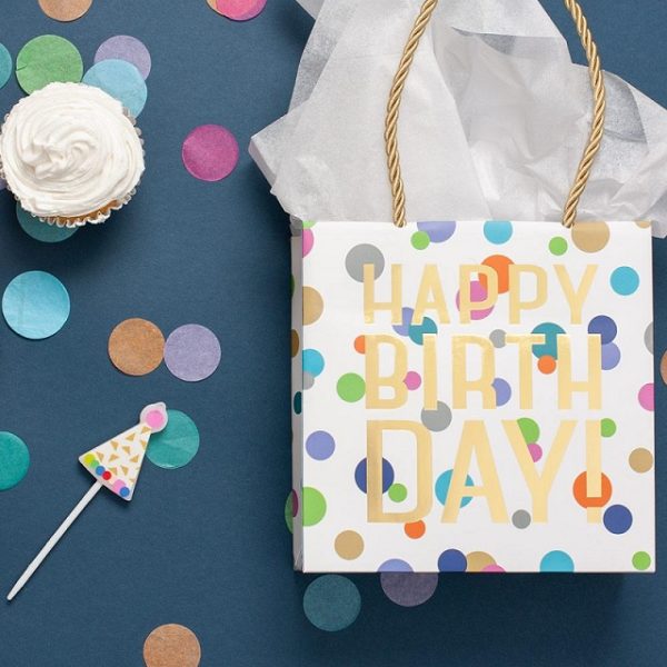 Happy Birthday Confetti Small Gift Bag