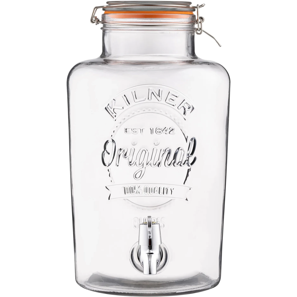 Kilner Clip Top 8 Liter Round Drinks Dispenser