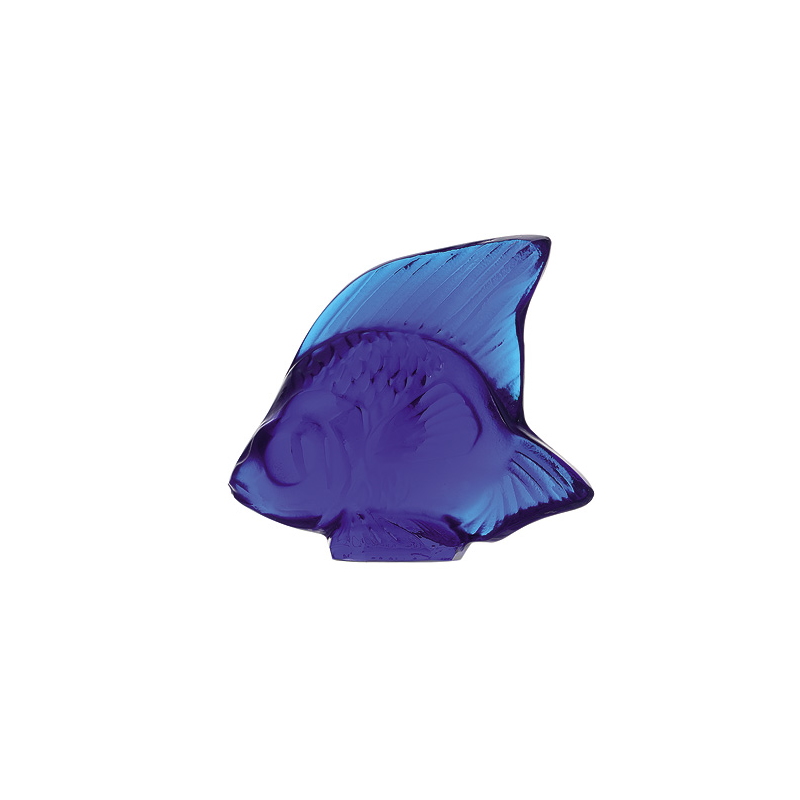 Lalique Fish Sculpture - Cap Ferrat Blue