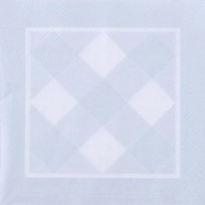 Periwinkle Gingham Cocktail Napkin