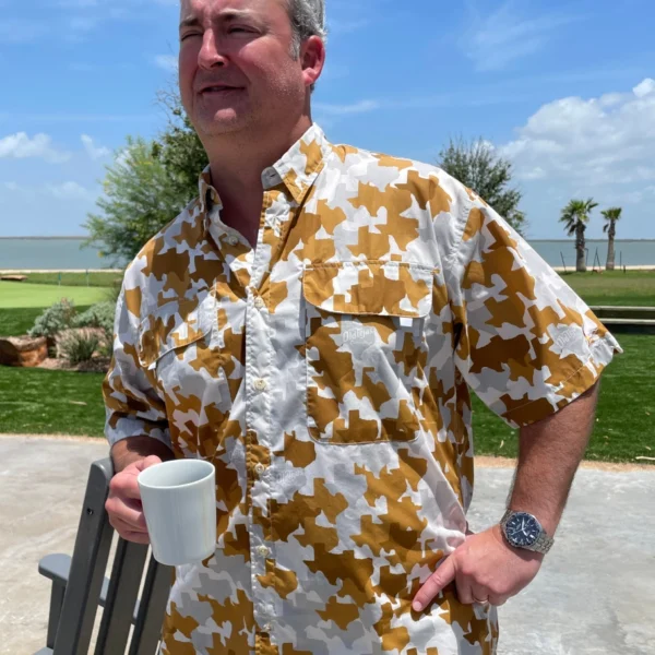 Old Tejas Austin Orange Field Shirt3