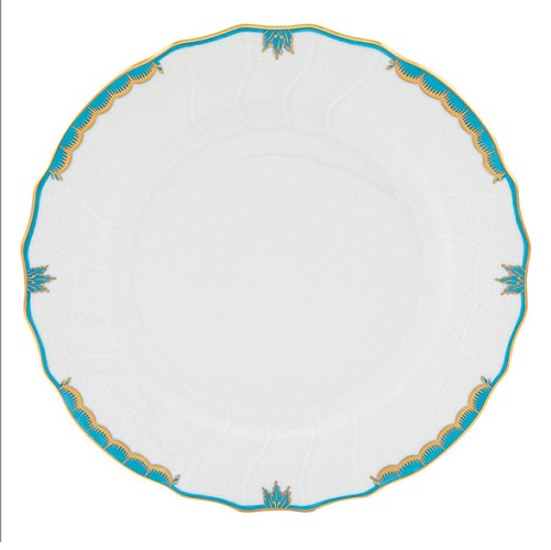 Herend Princess Victoria Turquoise Dinner Plate