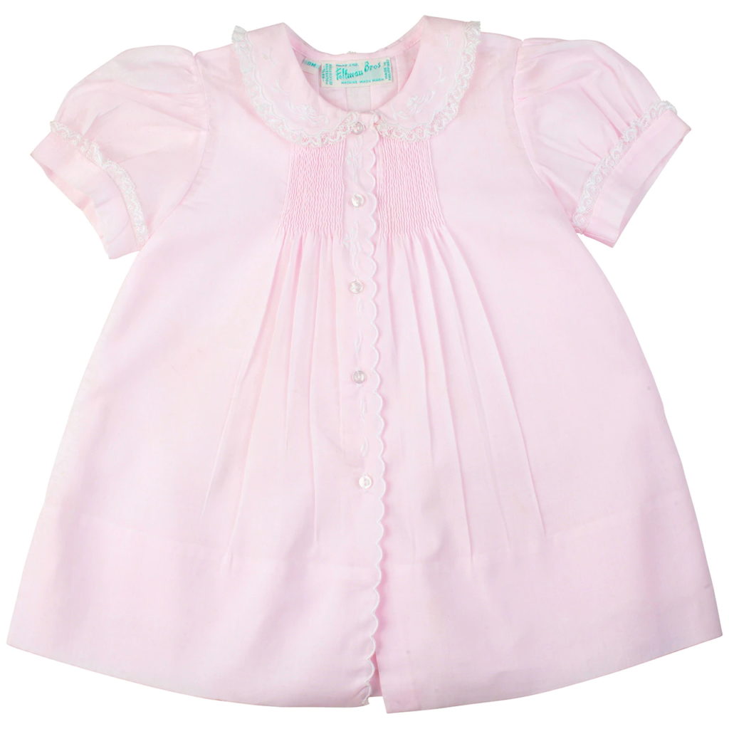 Scalloped Trim Slip Dress - Pink