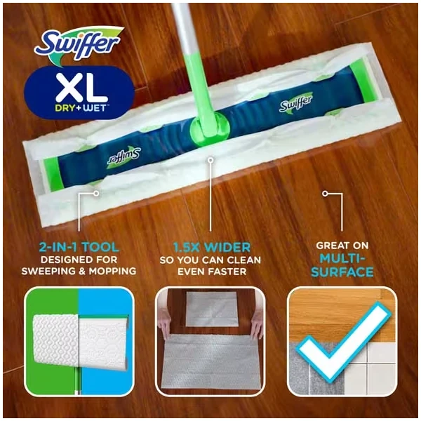 Swiffer Sweeper XL Dry & Wet Mop Starter Kit