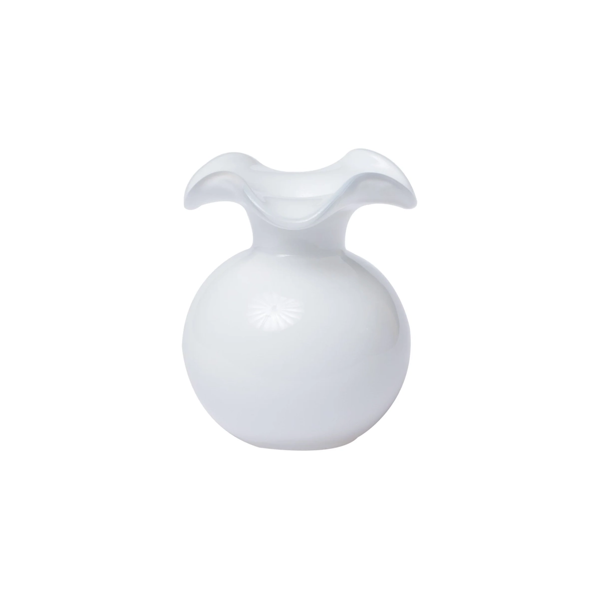 Vietri Hibiscus White Glass Bud Vase