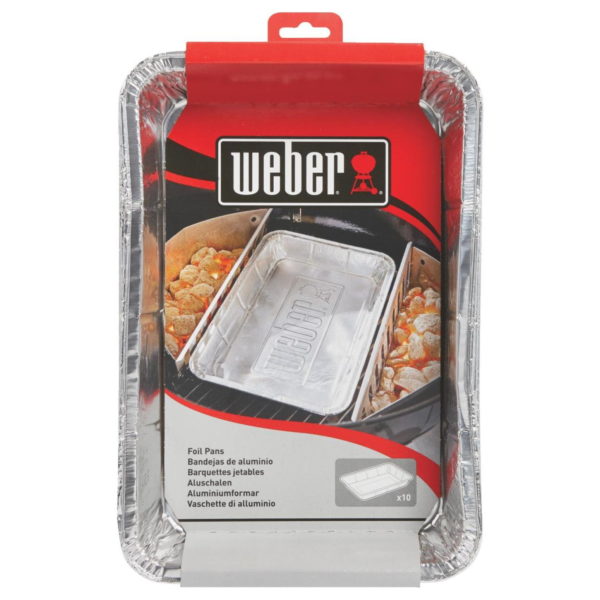 Weber Drip Pans In Alluminio - Confezione Da 10, Formato Grande 33 X 22,9 Cm, Per Cottura Indiretta E Griglia - Foto 11