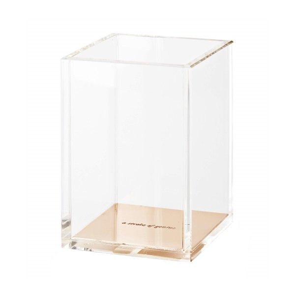 Kate Spade "Strike Gold" Acrylic Pencil Cup