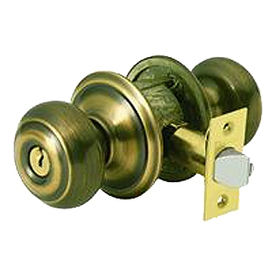 Schlage Georgian Entry Knob Antique Brass
