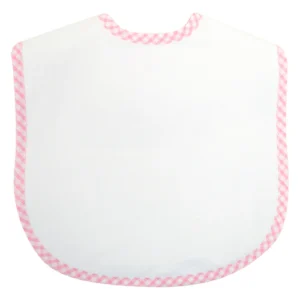 3 Marthas Big Check Toddler Bib - Pink