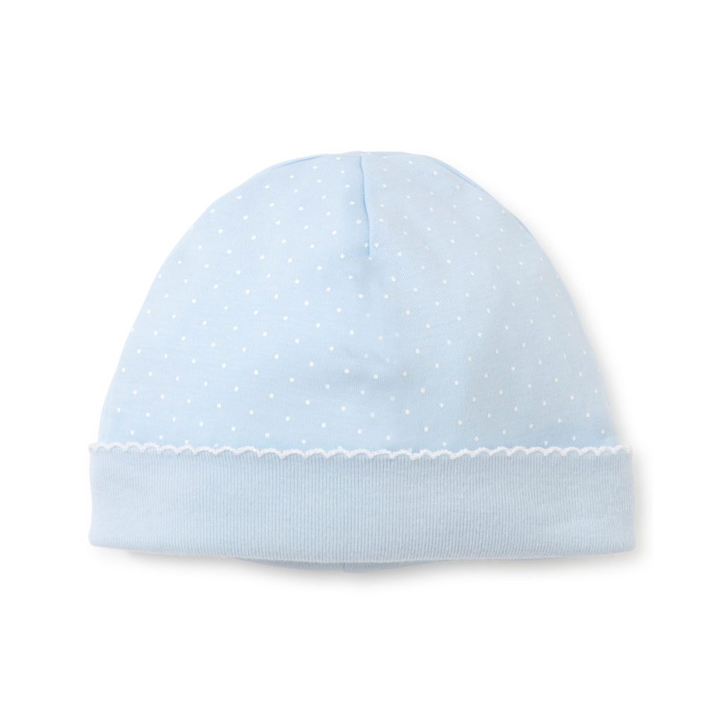 Kissy Kissy Dots Print Hat – Blue