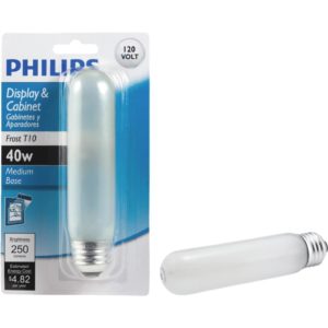 Philips 40W Frosted Medium Tubular T10 Incandescent Display Light Bulb
