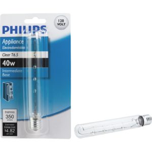 Philips 40W Clear Intermediate T6.5 Incandescent Appliance Light Bulb