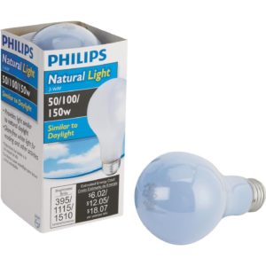 Philips 50/100/150W Frosted Natural Light Medium Base A21 Incandescent 3-Way Light Bulb