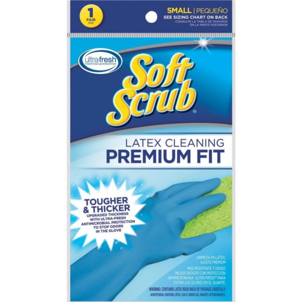 Soft Scrub Small Premium Fit Latex Rubber Glove